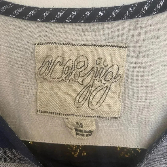 Ace & Jig dress navy, grey and silver long sleeve striped size medium - Picture 6 of 6